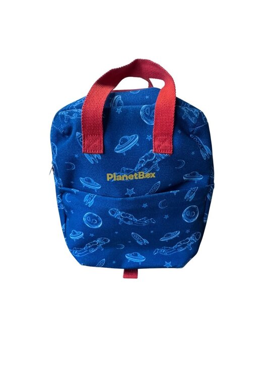 Planetbox Other - PLANETBOX Space Lunch Tote Bag Kids Backpack Blue Red Rockets Moon Planet Box